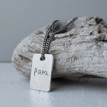 Men's Dog Tag Personalised With Your Drawing, 2 of 3