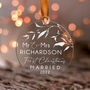 Personalised Our First Christmas As Mr And Mrs Bauble, thumbnail 9 of 11