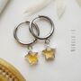 Citrine Star Hoop Earrings, thumbnail 1 of 10