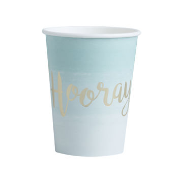 Mint Ombre Gold Foiled Hooray Party Paper Cups, 2 of 3
