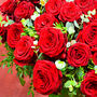 50 Red Roses Fresh Flower Bouquet Romantic Gift, thumbnail 6 of 7