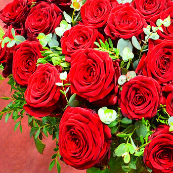 50 Red Roses Fresh Flower Bouquet Romantic Gift, 6 of 7