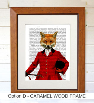 Fox Hunter Portrait Book Print Framed Or Unframed, 7 of 8