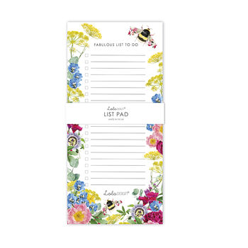 Magnetic To Do List Pad Featuring Botanical Bee, 2 of 2