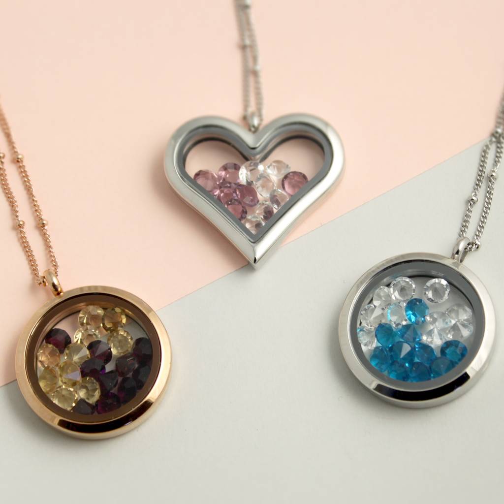 Personalised Multiple Birthstone Locket By Rachel Wren