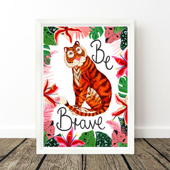 Be Brave Tiger Nursery Print, 8 of 11