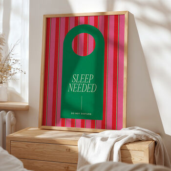 Sleep Needed Bedroom Quote Unframed Art, 2 of 4