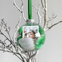 Personalised Photo Faux Feather Christmas Bauble, thumbnail 3 of 5