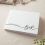 Minimal Script Personalised Initials Wedding Guest Book, thumbnail 2 of 3