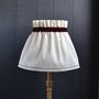 Dolly Cream Scrunchie Lampshade With Velvet Trim, thumbnail 3 of 6