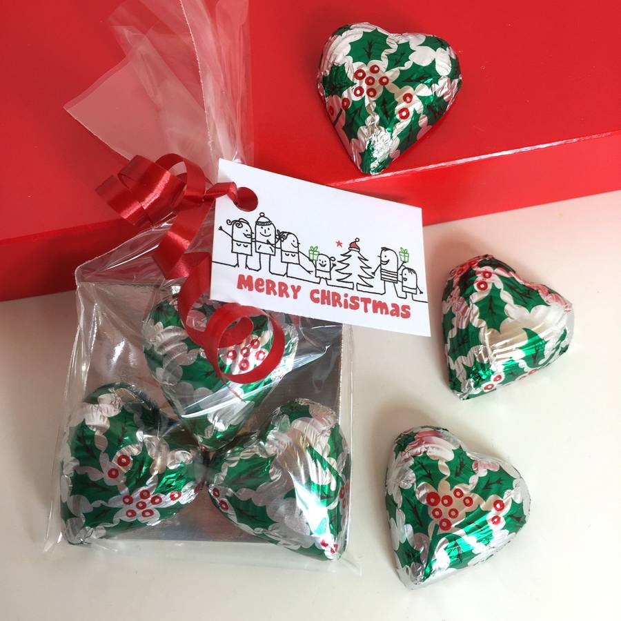 christmas chocolate foiled hearts favours by chocolate by christmas chocolate foiled hearts favours by chocolate by