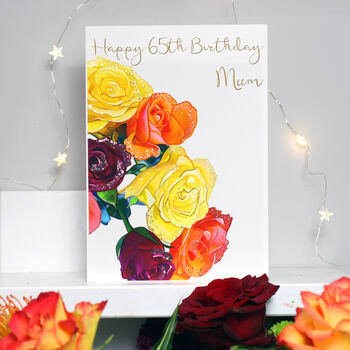 Personalised Roses Birthday Card, 4 of 8