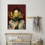 Female Flower Portrait Painting Art Print, thumbnail 3 of 4