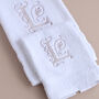 Personalised White Guest Towel Set, thumbnail 3 of 7