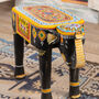 Vintage Hand Painted Elephant Side Table, thumbnail 2 of 5