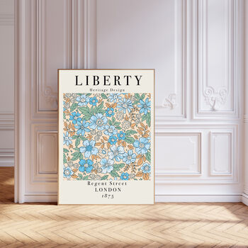 Liberty Retro Blue Art Print, 2 of 6