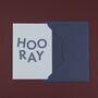 'Hooray' Congratulations And Well Done Card, thumbnail 4 of 4