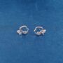 925 Silver Apple Cz Stud Earrings, thumbnail 3 of 7