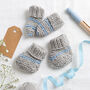 Baby Striped Booties And Mittens Easy Knitting Kit, thumbnail 6 of 8