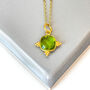 Peridot Gold Vermeil Necklace August Birthstone Gift, thumbnail 1 of 3