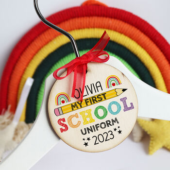 First School Uniform Wooden Tag, 7 of 11