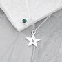 Engraved Silver Plated Star Birthstone Crystal Necklace, thumbnail 11 of 12