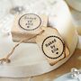Baked By Personalised Rubber Stamp Round Frame, thumbnail 2 of 4