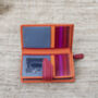 Woman's Personalised Orange Leather Wallet, thumbnail 5 of 12