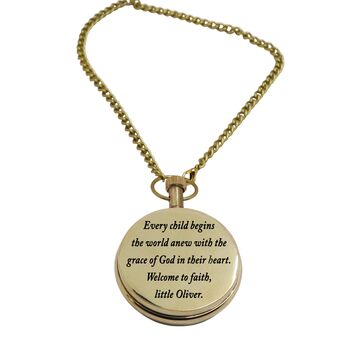 Personalised Pocket Watch For Baptism, First Communion, Confirmation, Christening Gift, 7 of 12