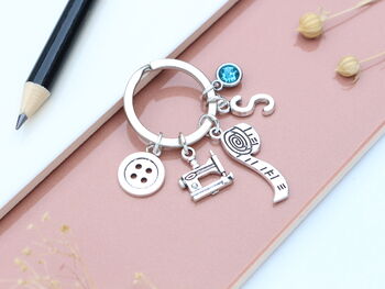 Personalised Sewing Keyring Seamstress Thank You Gift, 6 of 9