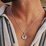Moon Phase Men's Silver Necklace, thumbnail 2 of 8