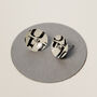 Printed Black, White Or Silver Earrings, thumbnail 4 of 7