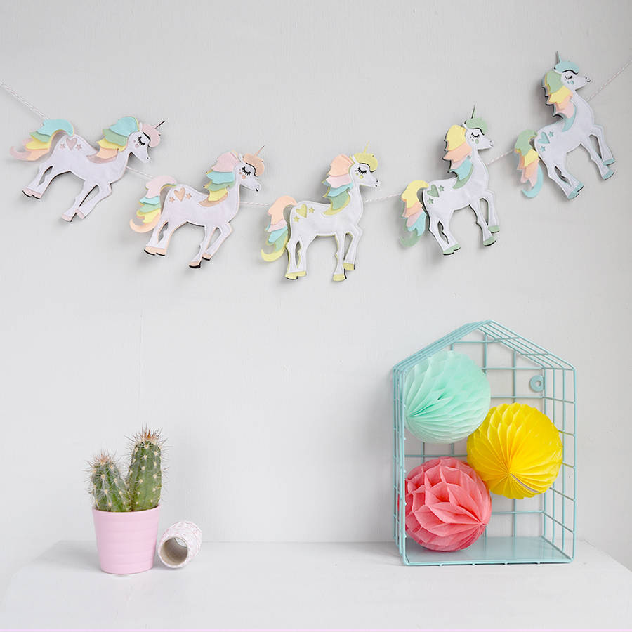 unicorn garland by house of hooray