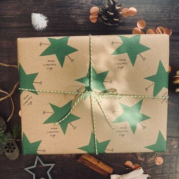 Star Christmas Personalised Wrapping Paper, 5 of 6