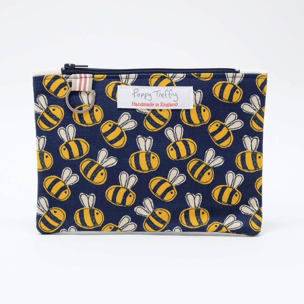 Busy Bee Flat Purse With Keyring, 1 of 2