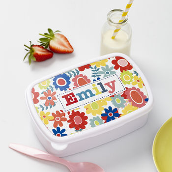 girls personalised pattern lunchbox various designs by tilliemint ...