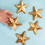 Set Of Five Chunky Belgian Chocolate Gold Stars, thumbnail 1 of 11