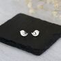 Sterling Silver Love Bird Stud Earrings, thumbnail 2 of 6