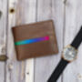 Pride Brown Leather Card Wallet Rfid, thumbnail 3 of 6