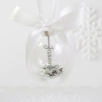 Personalised Papercut Christmas Bauble, 2 of 7