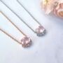 Rose Quartz Necklace In Rose Gold Vermeil And Silver, thumbnail 7 of 10