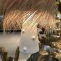Rock The Kasbah White Clay Lamp With Palm Shade, thumbnail 2 of 5