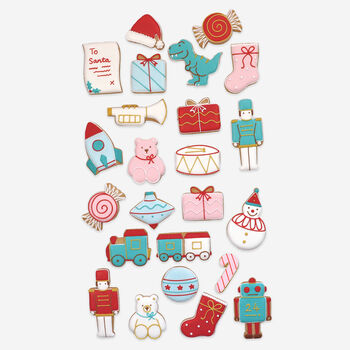 Hand Iced Advent Luxe Biscuit Tin, 3 of 3