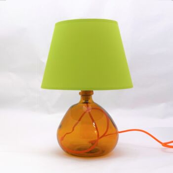 Recycled Blown Glass Lamp | 29cm | Ten Colours, 3 of 12