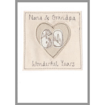 Personalised Diamond 60th Wedding Anniversary Card, 3 of 12