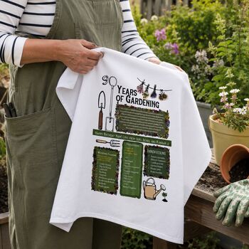 Personalised 90th Birthday Gift Garden Towel, 3 of 7