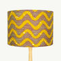 Mustard Yellow And Lime Waves African Print Lampshade, thumbnail 3 of 7