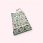 Cotton Jewellery Roll | Green And Pink Block Print Floral, thumbnail 4 of 7