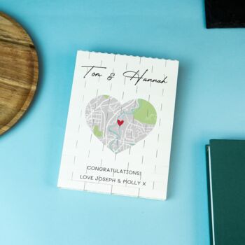 Wedding Gift Personalised Heart Map Lego® Block: Custom Location Keepsake For Couples, 2 of 7