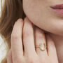 Lucky In Love Gold Horseshoe Ring With Hidden Engraving, thumbnail 1 of 11